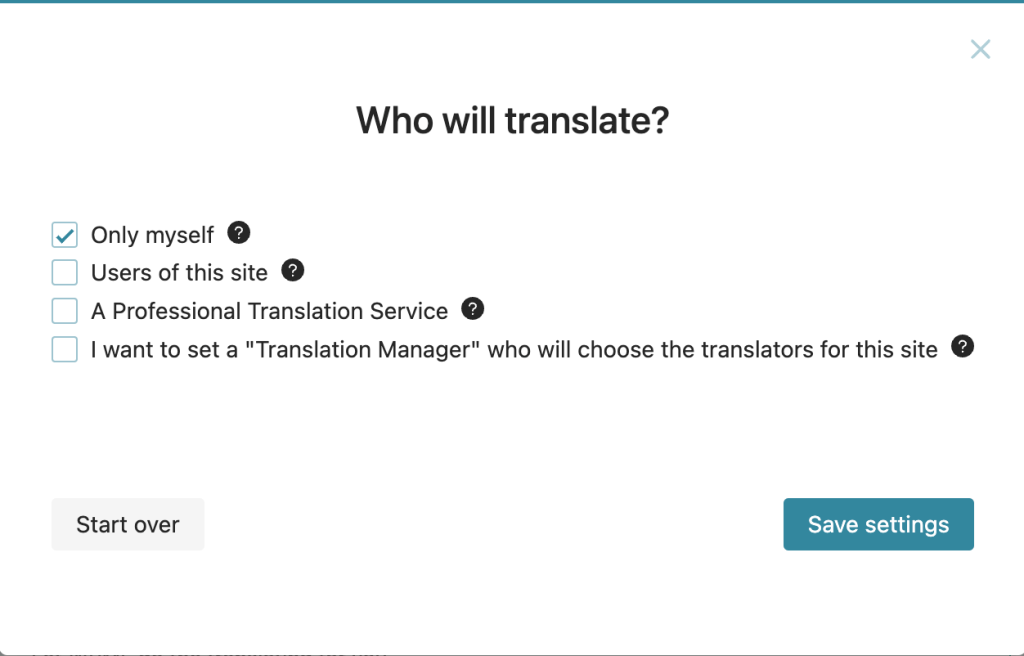 Elegir quién traducirá el sitio